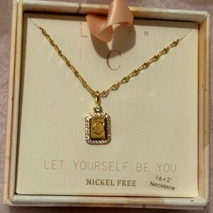 Gold Initial Pendant Necklace